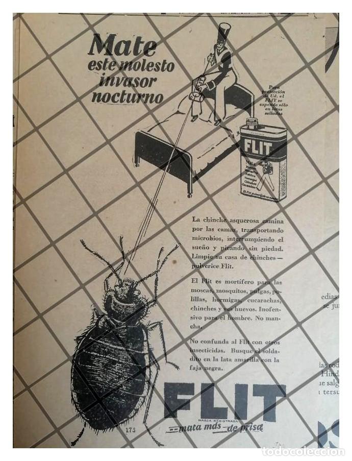 Collectionnisme d'affiches: CARTEL PUBLICITARIO ANTIGUO INSECTICIDA FLIT 1931 -6