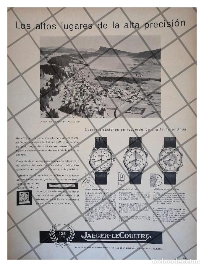 Collectionnisme d'affiches: CARTEL RETRO 1959 RELOJES JAEGER LECOULTRE 1958 /RARO
