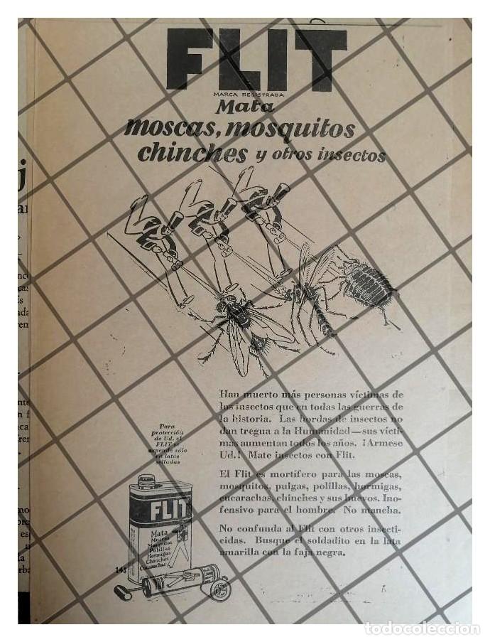 Collectionnisme d'affiches: CARTEL PUBLICITARIO ANTIGUO INSECTICIDA FLIT 1931 -7
