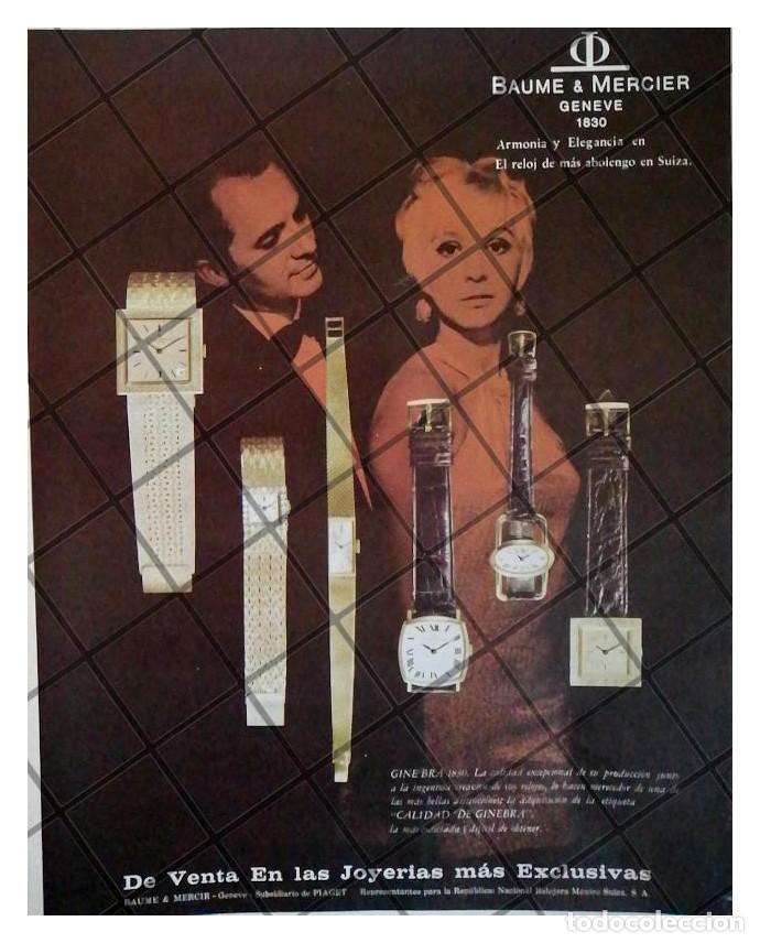 Collectionnisme d'affiches: CARTEL PUBLICITARIO RETRO RELOJES BAUME & MERCIER 1968 /5