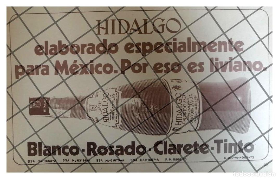 Collectionnisme d'affiches: CARTEL PUBLICITARIO RETRO VINO BLANCO HIDALGO 1973