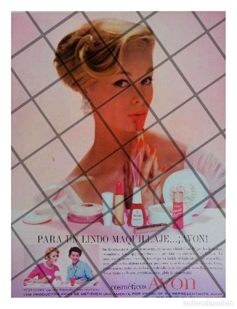 Coleccionismo de carteles: CARTEL PUBLICITARIO RETRO COSMETICOS AVON 1961