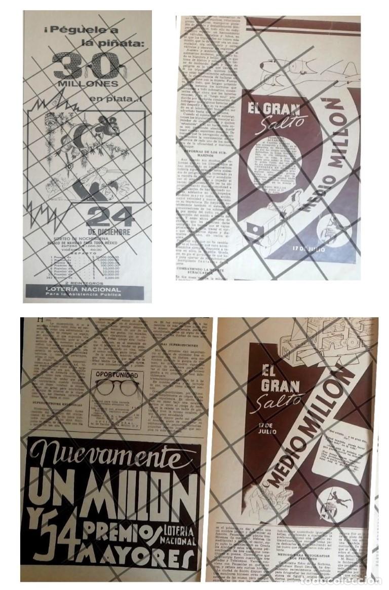 Sammeln von Plakaten: 4 AFICHES RETRO LOTERIA NACIONAL 1930s 50s /224
