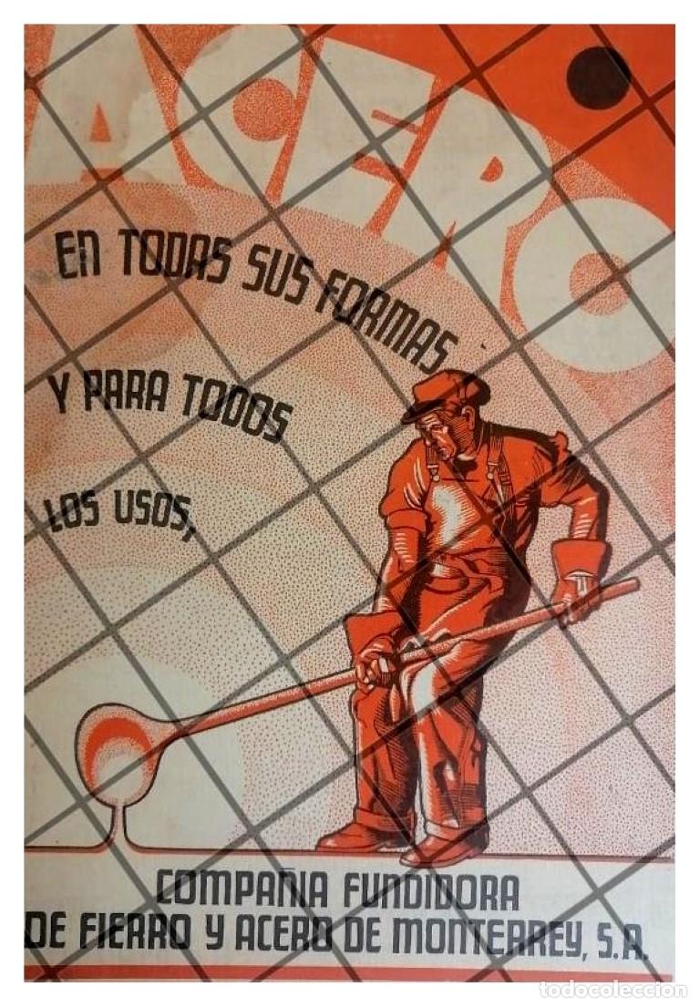 Sammeln von Plakaten: PUBLICIDAD ANTIGUA FUNDIDORA MONTERREY 1960s /33