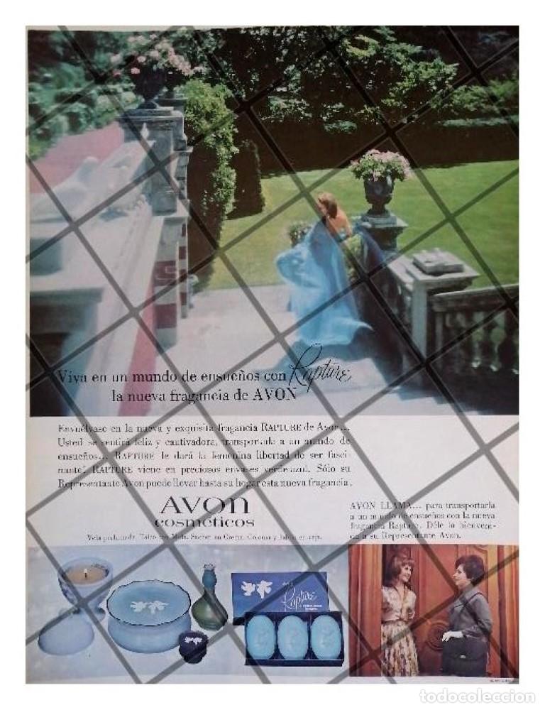 Coleccionismo de carteles: CARTEL PUBLICITARIO RETRO COSMETICOS AVON 1966 /26