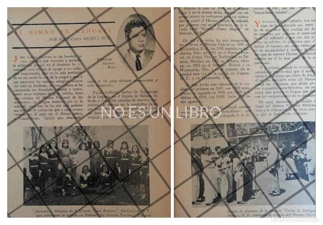 Sammeln von Plakaten: AFICHE RETRO FARIAS GALINDO HIMNO NACIONAL EN NAHUATL
