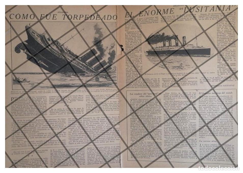Sammeln von Plakaten: AFICHE ANTIGUO, HUNDIMIENTO DEL BARCO LUSITANIA 1929