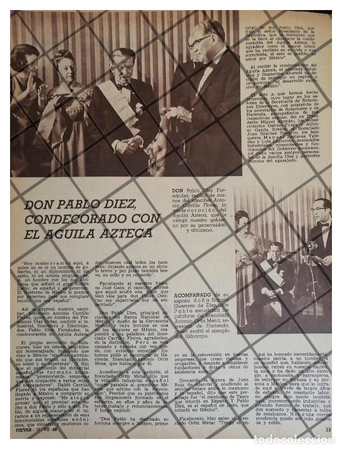 Sammeln von Plakaten: AFICHE RETRO. PABLO DIEZ CONDECORADO CON AGUILA AZTECA