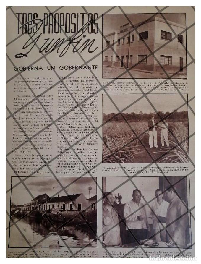 Poster collecting: AFICHE RETRO OBRAS. EDUARDO LAVALLE URBINA. CAMPECHE 1944