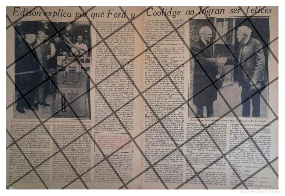 Poster collecting: AFICHE RETRO TOMAS ALBA EDISON Y HENRY FORD JUNTOS 1929