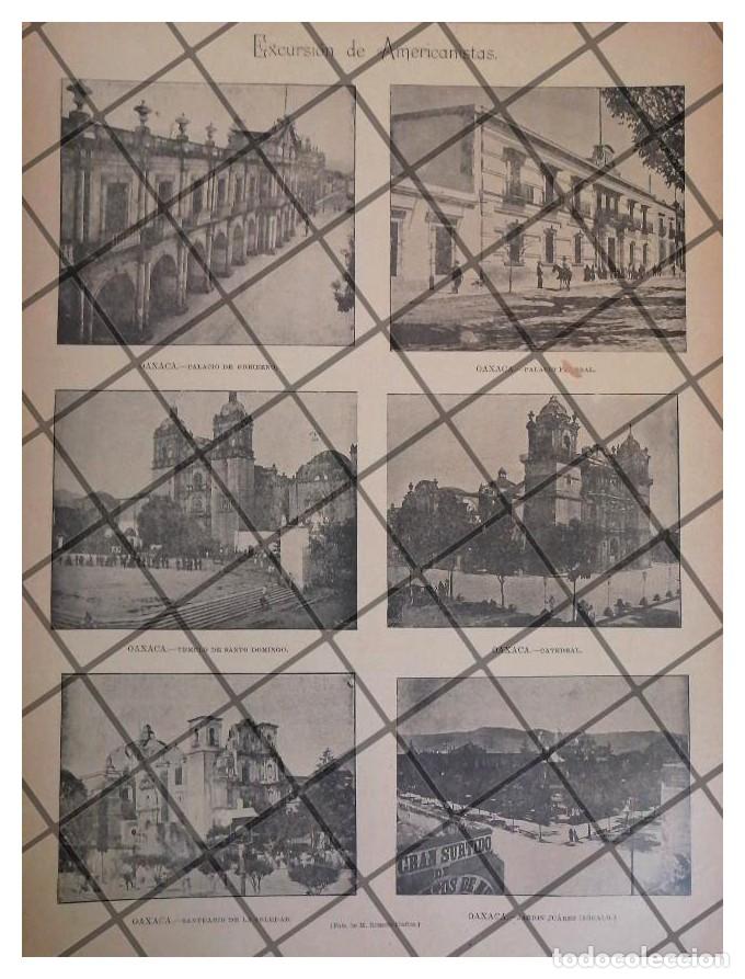 Coleccionismo de carteles: AFICHE RETRO EDIFICIOS HISTORICS OAXACA 1895 - Foto 1
