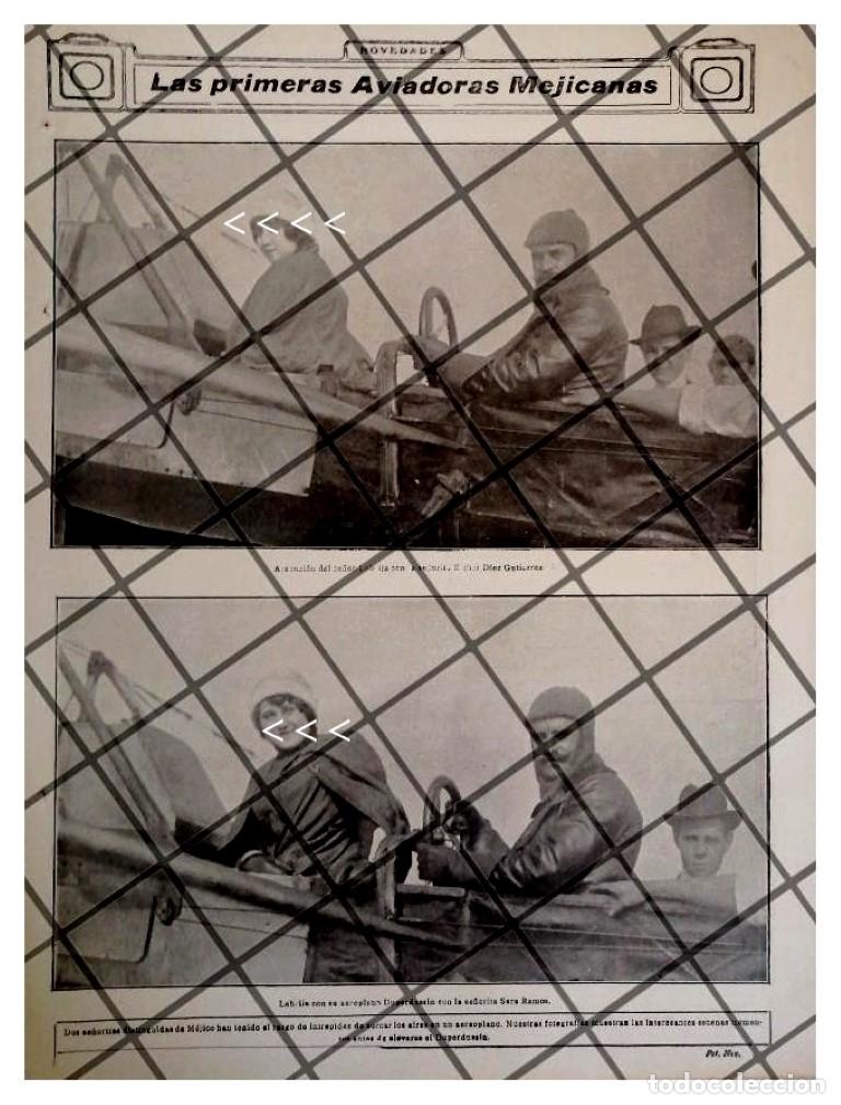 Poster collecting: AFICHE RETRO LAS PRIMERAS MUJERES PILOTOS MEXICANAS 1913