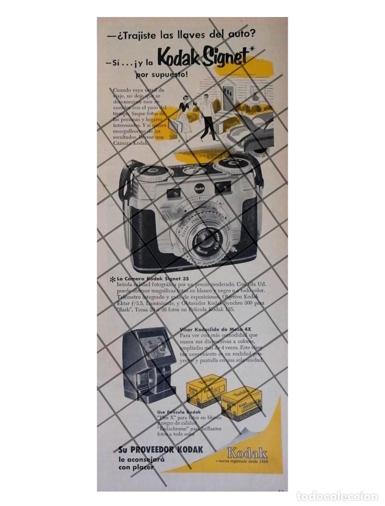 Poster collecting: CARTEL PUBLICITARIO RETRO. CAMARA KODAK SIGNET 35 1953