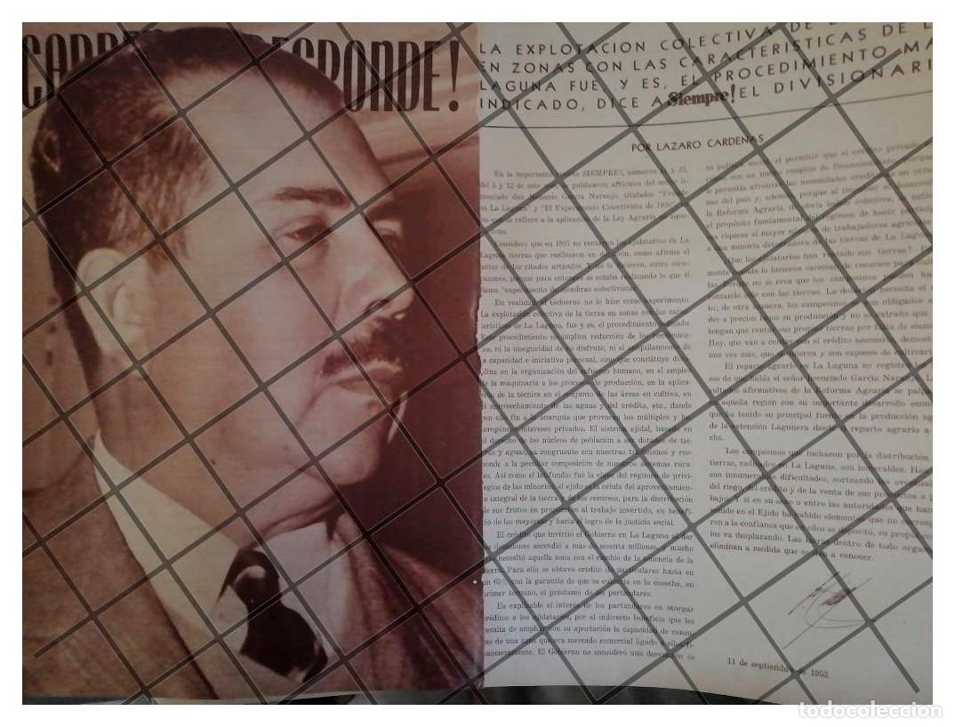 Colecionismo de cartazes: AFICHE RETRO LAZARO CARDENAS Vs NEMESIO G. NARANJO 1953