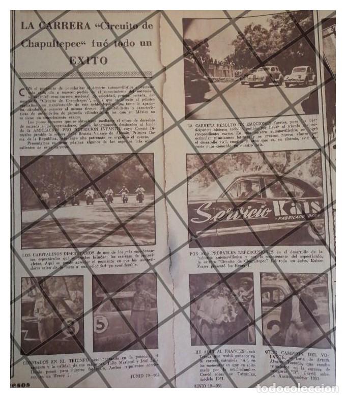 Colecionismo de cartazes: AFICHE RETRO CARRERA DE AUTOS CIRCUITO CHAPULTEPEC 1951