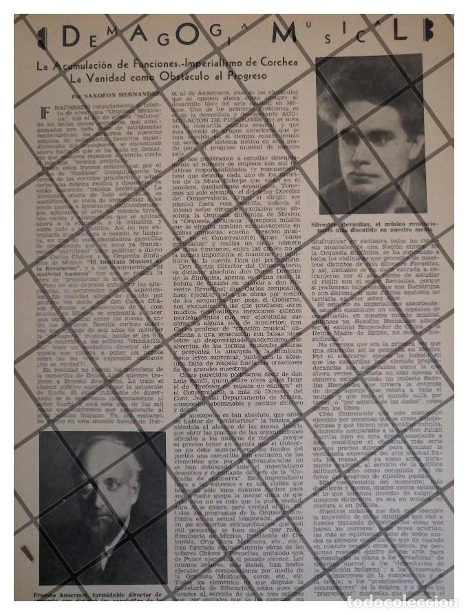 Colecionismo de cartazes: AFICHE RETRO DURA CRITICA AL MUSICA CARLOS CHAVEZ 1922