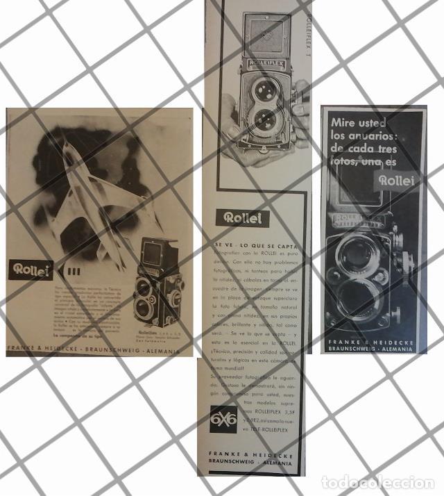 Collectionnisme d'affiches: 3 AFICHES PUBLICITARIOS RETRO. CAMARAS ROLLEI 1950s /2