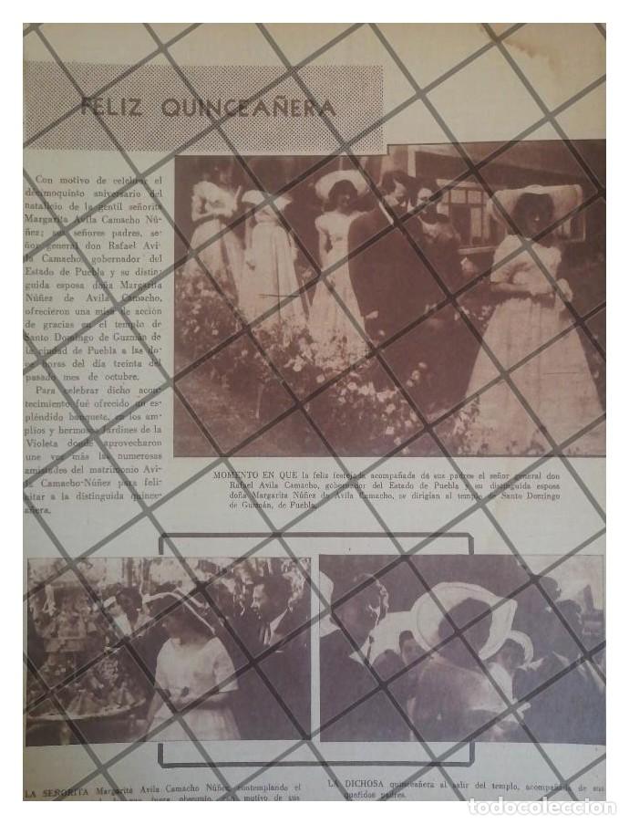 Collectionnisme d'affiches: AFICHE RETRO QUINCEA&Ntilde;ERA MARGARITA AVILA CAMACHO NU&Ntilde;EZ