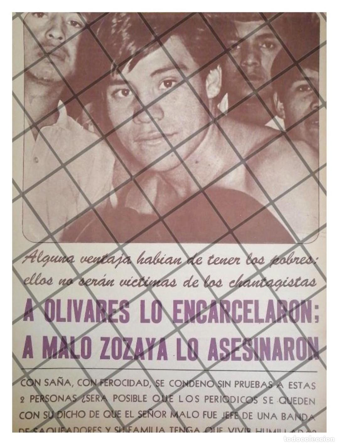 Collectionnisme d'affiches: AFICHE RETRO ENCARCELAMIENTO DEL PUAS OLIVARES 1972