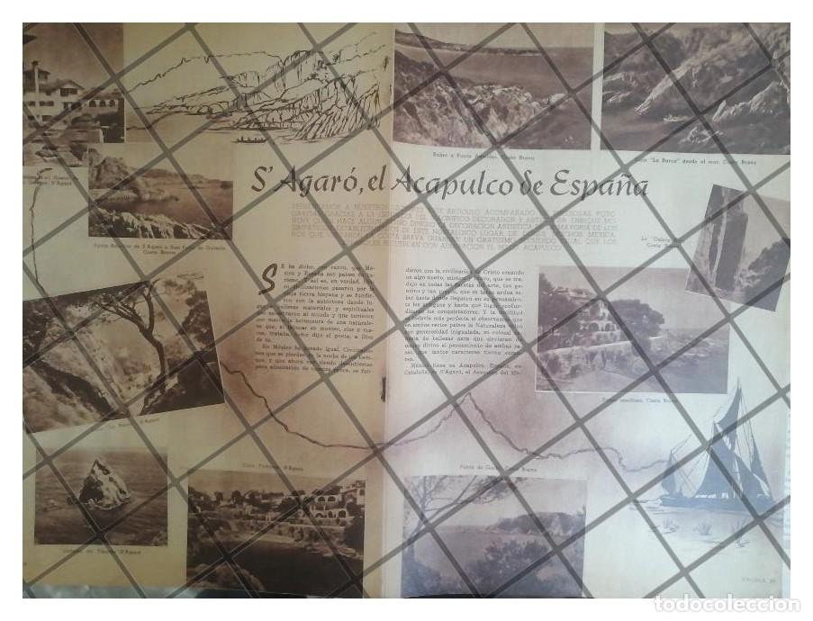 Collectionnisme d'affiches: AFICHE RETRO. PLAYA DE S`AGARO, CATALU&Ntilde;A 1951