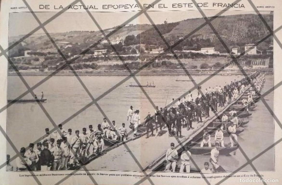 Sammeln von Plakaten: AFICHE ANTIGUO SOLDADOS EN EL RIO MOSA FRANCIA 1914