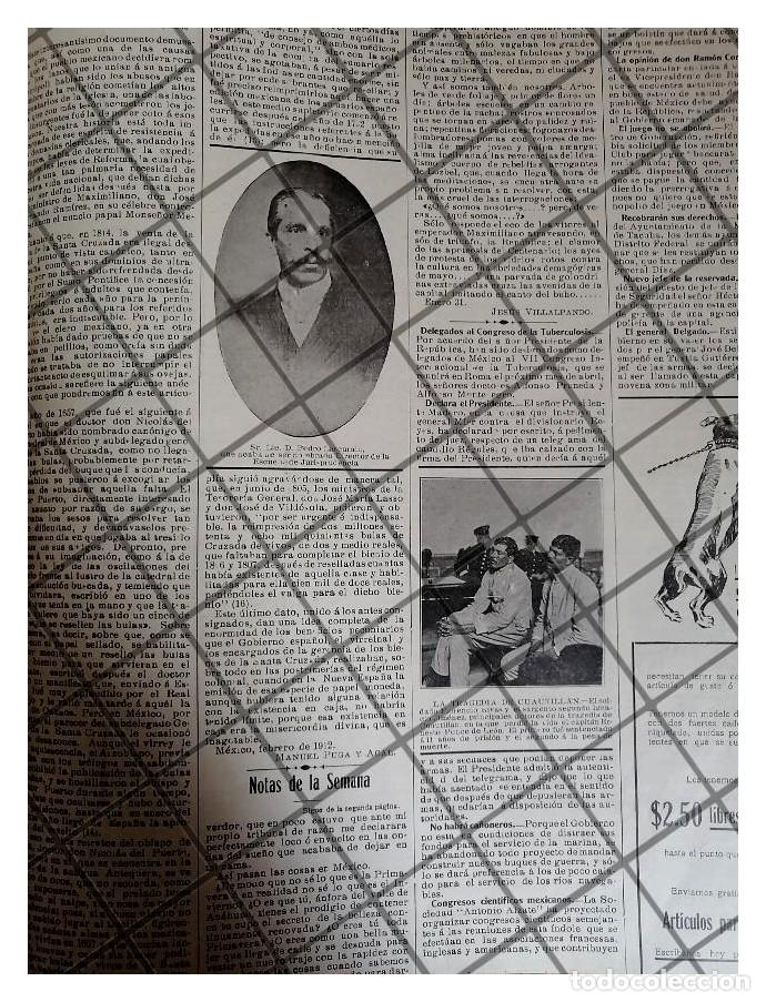 Sammeln von Plakaten: AFICHE RETRO. PEDRO LASCURAIN Y MAS NOTAS 1912