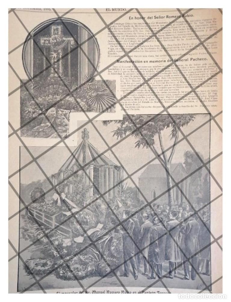 Sammeln von Plakaten: AFICHE RETRO. FUNERAL DE MANUEL ROMERO RUBIO 1895