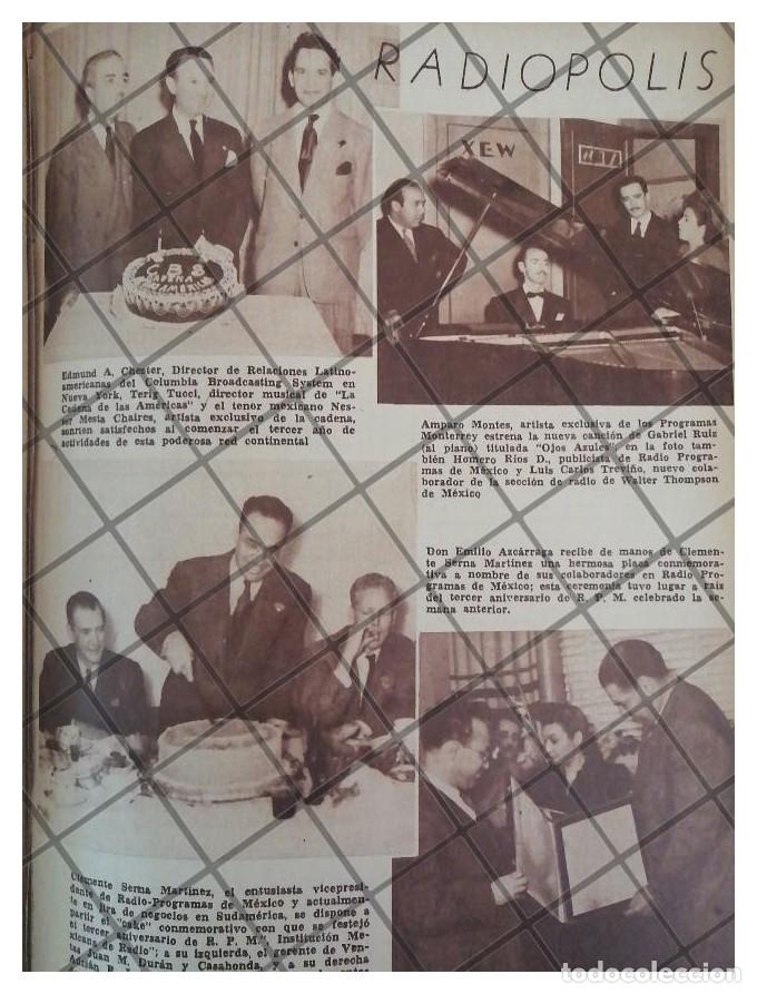 Collezionismo di affissi: AFICHE RETRO XEW Y EMILIO AZCARRAGA 1944 PREMIO