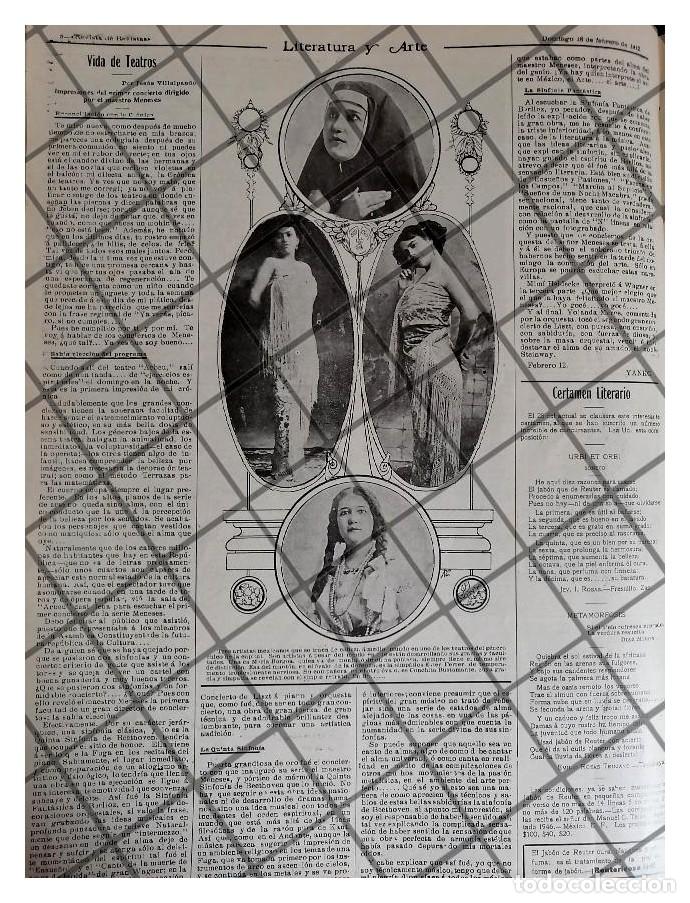 Collezionismo di affissi: AFICHE ANTIGUO ACTRICES DE TEATRO ESPECTACULOS 1912