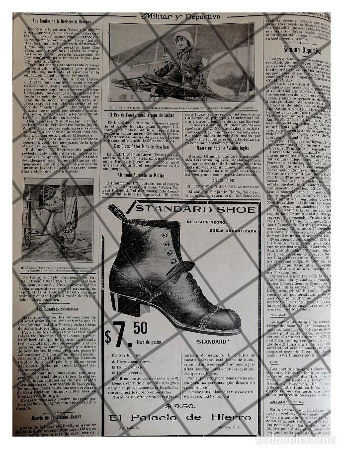 Collezionismo di affissi: AFICHE ANTIGUO AVIADORA HELEN DETRIEU 1912 Y MAS