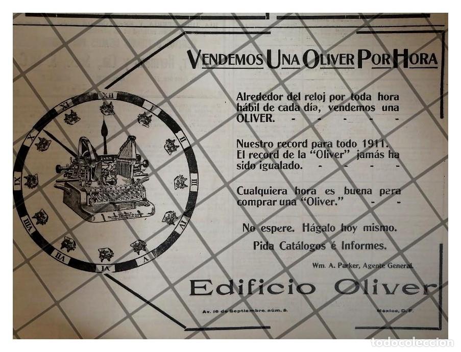 Collezionismo di affissi: CARTEL PUBLICITARIO RETRO 1912 MAQUINA DE ESCRIBIR OLIVER &middot;2
