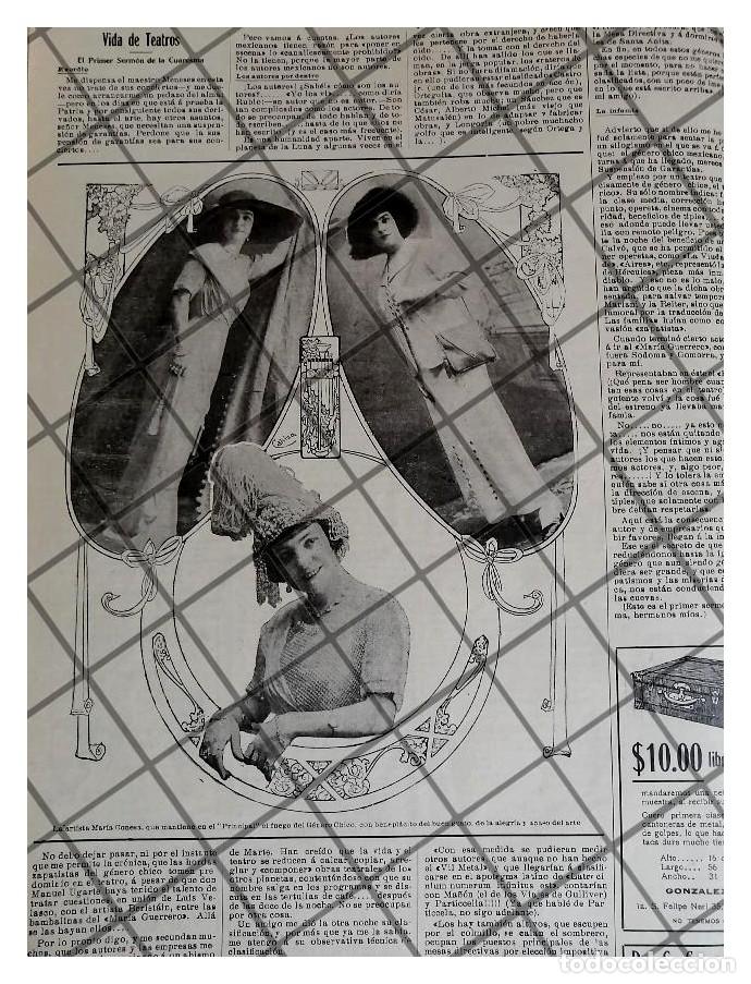 Collezionismo di affissi: AFICHE ANTIGUO MARIA CONESA TEATRO PRINCIPAL Y MAS 1912