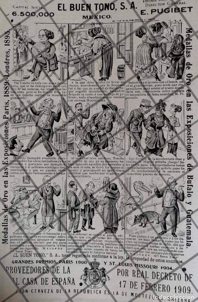 Collezionismo di affissi: TIRA COMICA ANTIGUA CIGARRERA EL BUEN TONO 1912 /42