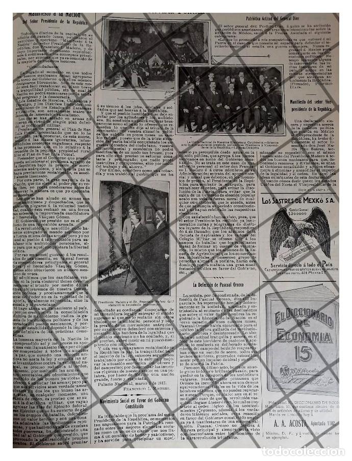 Collezionismo di affissi: AFICHE ANTIGUO MANIFIESTO A LA NACION. FRANCISCO MADERO