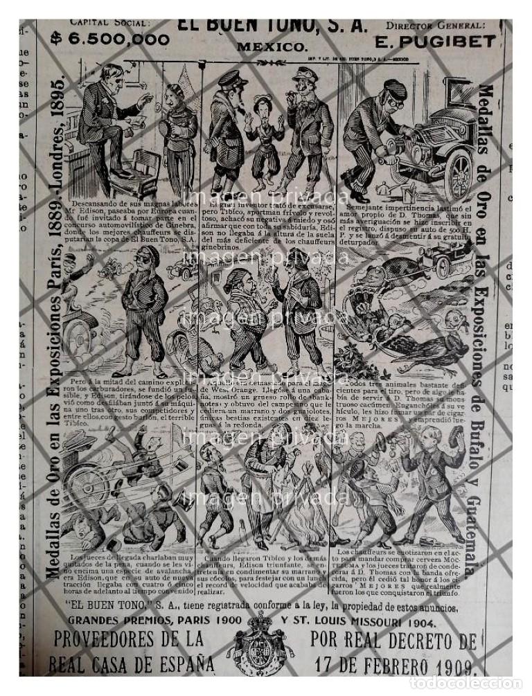 Collezionismo di affissi: TIRA COMICA ANTIGUA CIGARRERA EL BUEN TONO 1912 /47