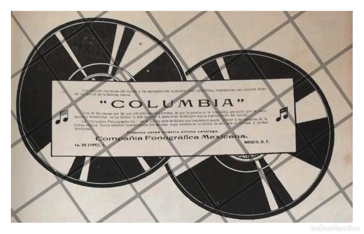 Sammeln von Plakaten: CARTEL PUBLICITARIO ANTIGUO DISCOS COLUMBIA 1912 /16