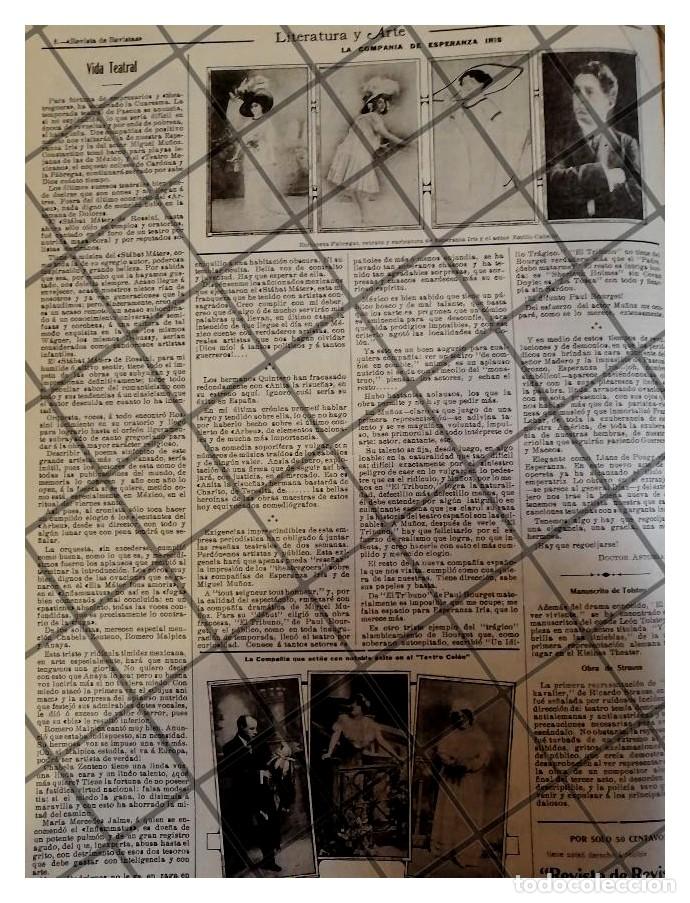 Sammeln von Plakaten: AFICHE ANTIGUO ACTRICES DE TEATRO 1912 LEA DESCRICPION