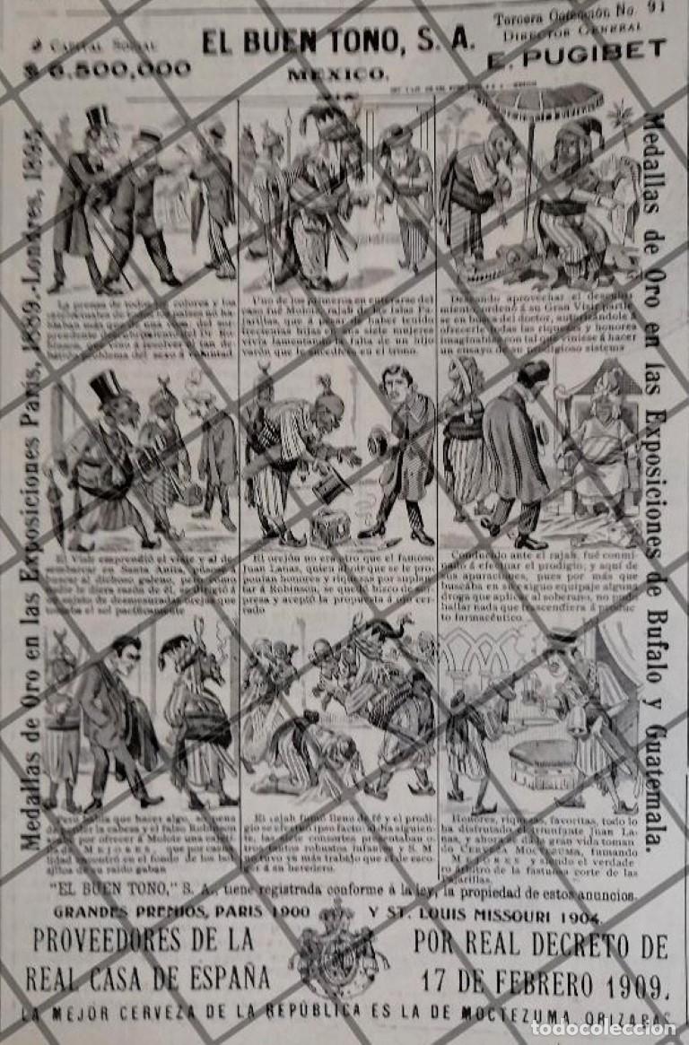 Sammeln von Plakaten: TIRA COMICA ANTIGUA CIGARRERA EL BUEN TONO 1912 /50