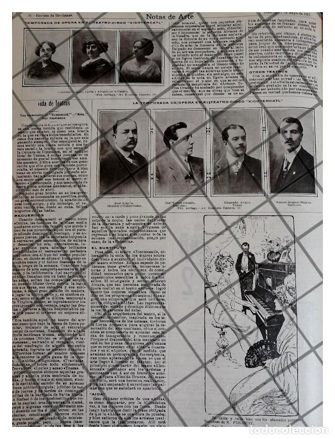 Sammeln von Plakaten: AFICHE RETRO INAUGURAN TEATRO CIRCO XICOTENCATL 1912