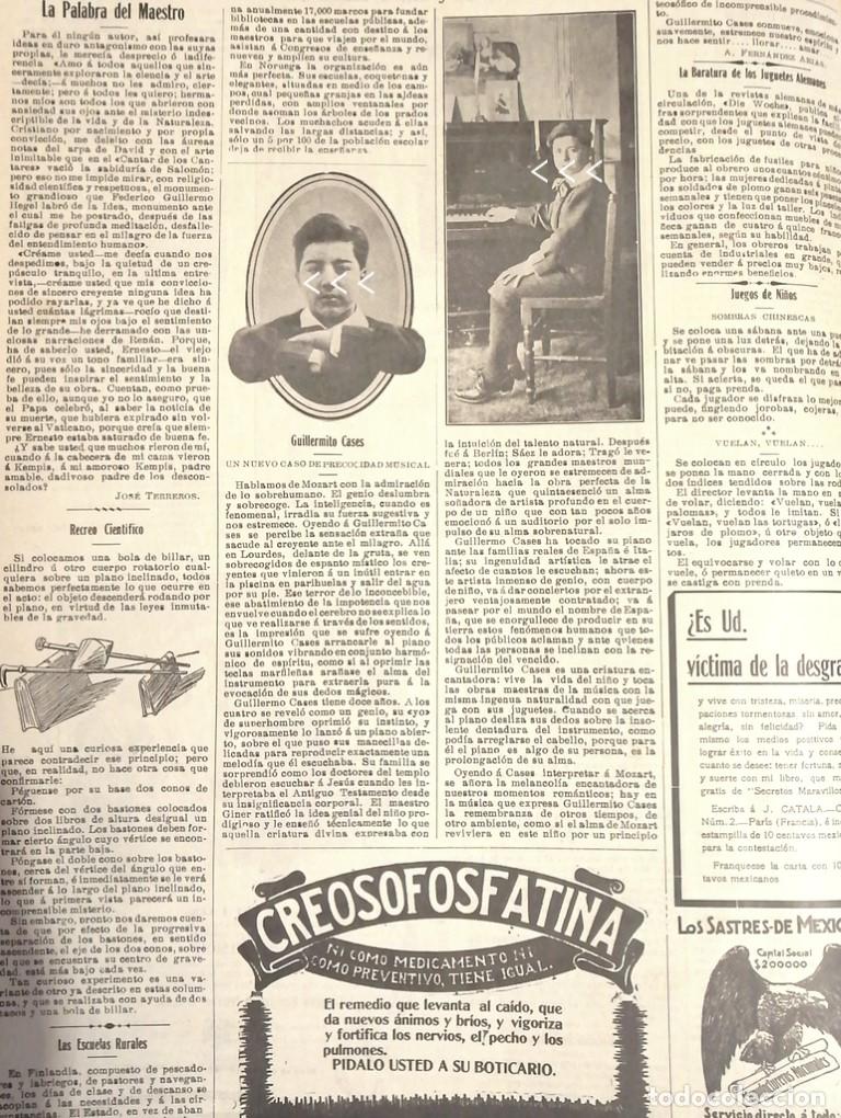 Sammeln von Plakaten: AFICHE ANTIGUO INICIOS DEL MUSICO GUILLERMO CASES 1912