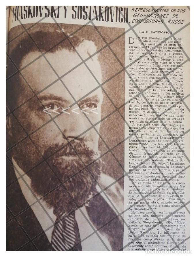 Sammeln von Plakaten: AFICHE RETRO NICOLAI MYASKOVSKY /dmitri shostakovich