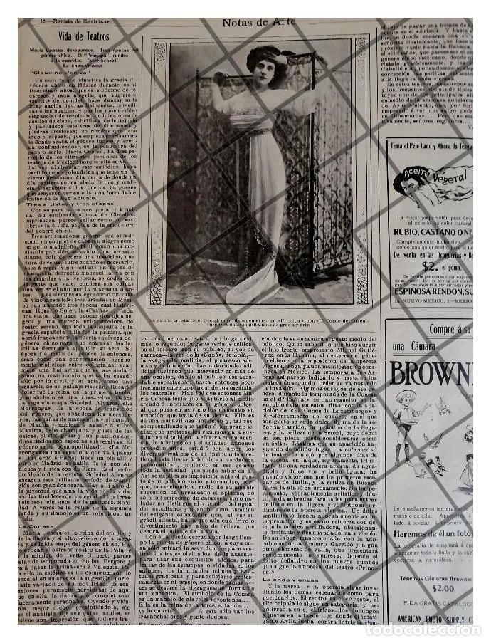 Sammeln von Plakaten: AFICHE ANTIGUO, ESTER SCOZZI DEBUTA EN MEXICO 1912 Y MAS