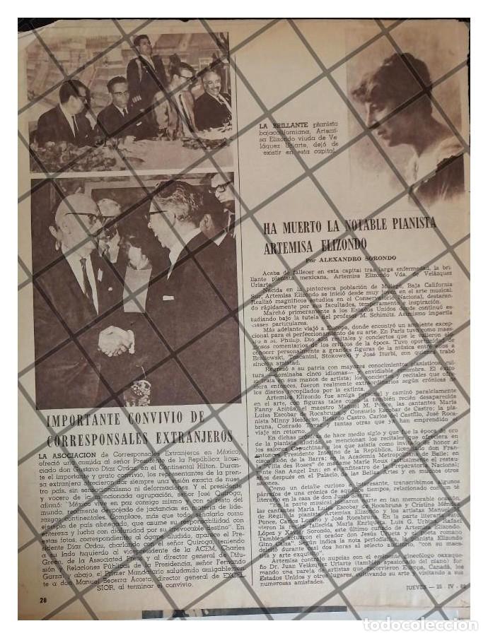 Sammeln von Plakaten: AFICHE ANTIGUO MUERE LA PIANISTA. ARTEMISA ELIZONDO 1968