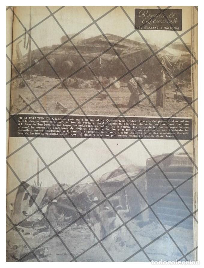 Sammeln von Plakaten: AFICHE RETRO ACCIDENTE FERROVIARIO EL CAZADERO, QRO 1944