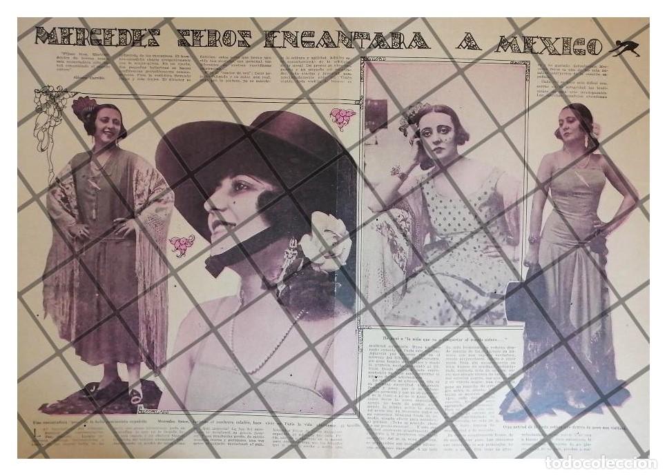 Sammeln von Plakaten: AFICHE ANTIGUO, LA TIPLE MERCEDES SEROS EN MEXICO 1925