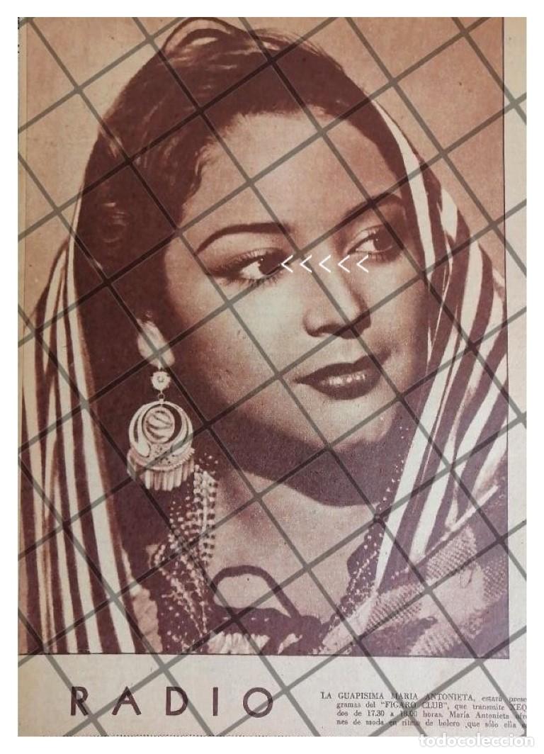 Sammeln von Plakaten: AFICHE ANTIGUO, MARIA ANTONIETA PONS EN RADIO 1951