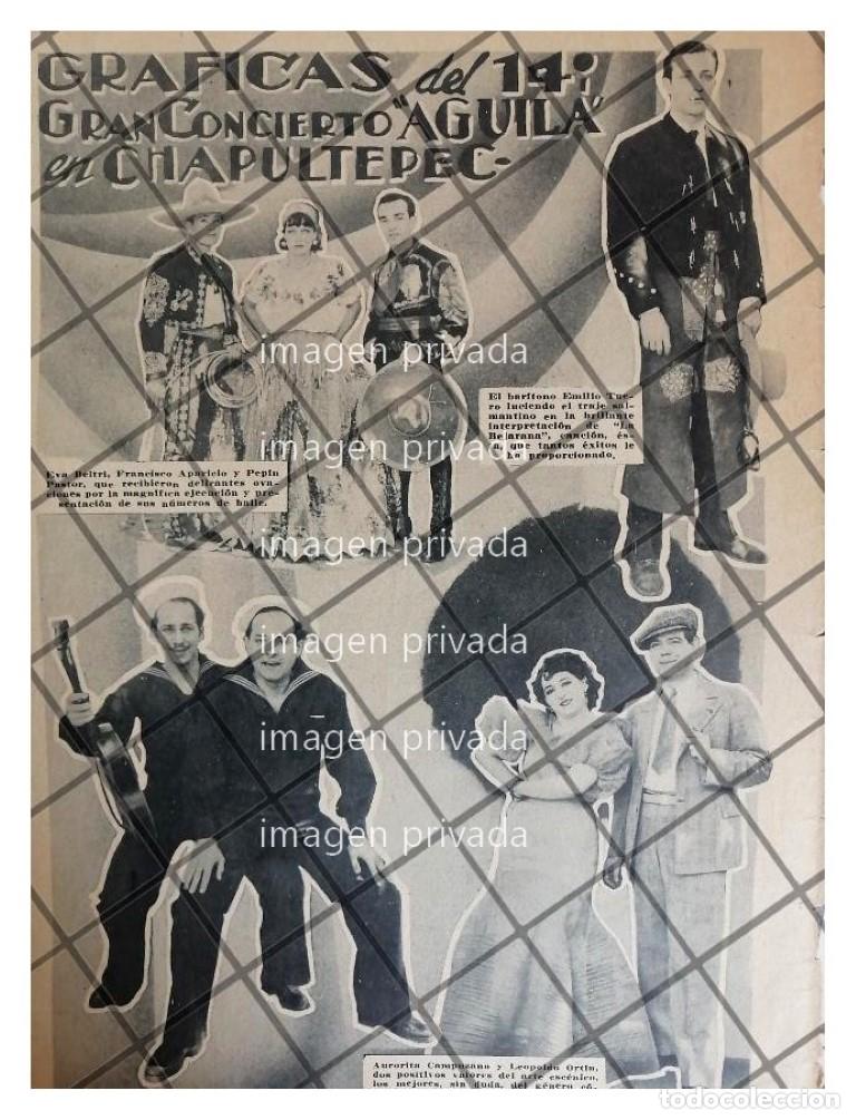 Sammeln von Plakaten: AFICHE RETRO GRAN CONCIERTO AGUILA CHAPULTEPEC 1935
