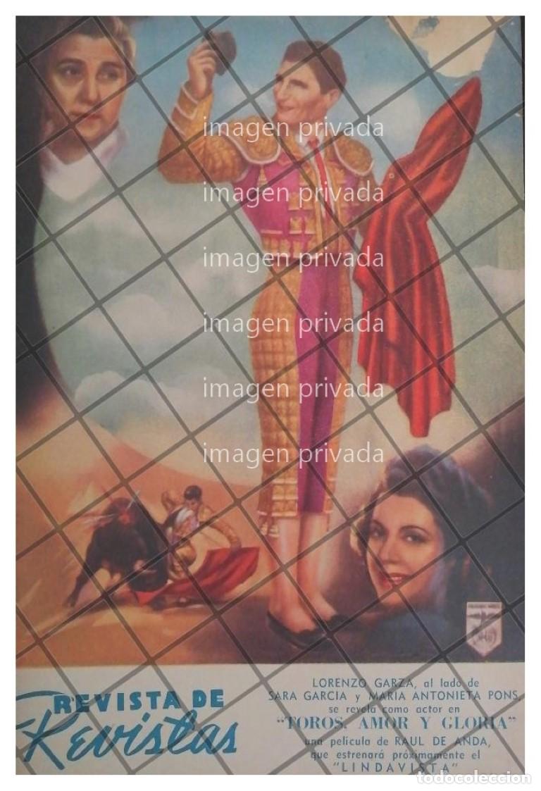 Sammeln von Plakaten: PORTADA RETRO LORENZO GARZA, TOROS AMOR Y GLORIA