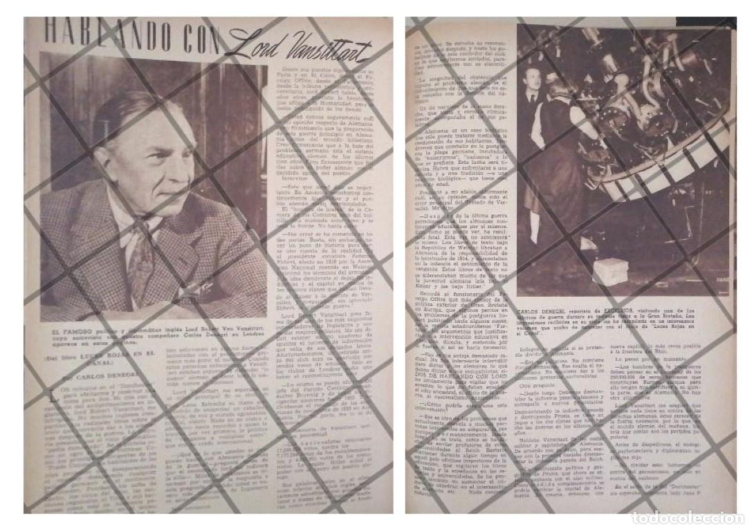 Sammeln von Plakaten: AFICHE RETRO ENTREVISTA A ROBERT VAN VANSITTART 1944