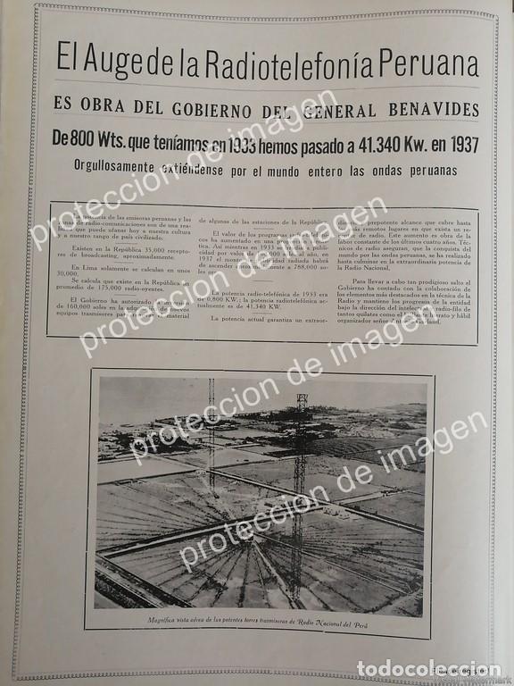 Sammeln von Plakaten: AFICHE ANTIGUO, INAUGURAN RADIO NACIONAL DEL PERU. 1937